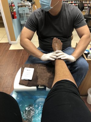 Getting an aromatherapy pedicure!!!‍‍