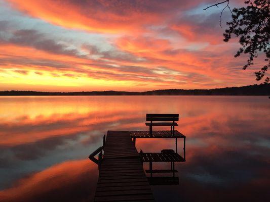 No wonder they named it  Sunrise Resort. This is view from cabin.