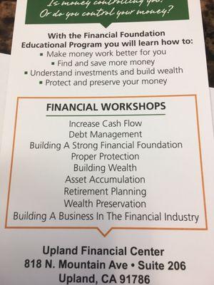 National Campaign for Financial Literacy. Free Financial workshops!