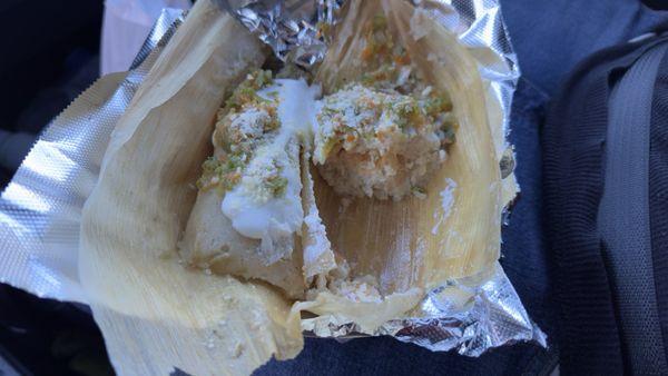 Tamales are crazy good the masa has flavor and you can taste the main ingredients.