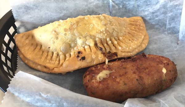 Empanada and croquette