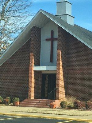 Front of church