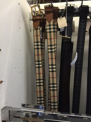 Burberry belts, 375$