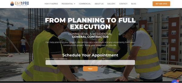 Remodeling company website design