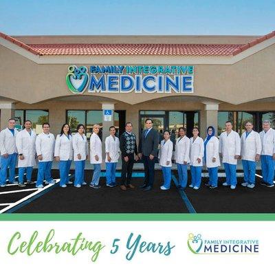 Family Integrative Medicine celebrating 5 years.