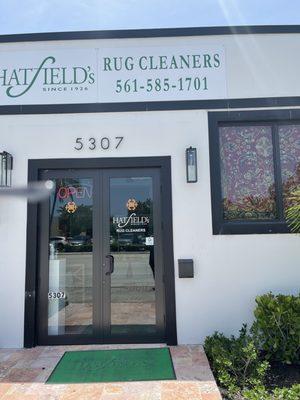 This is the new look of Hatfield's Rug Cleaners with the new signs.