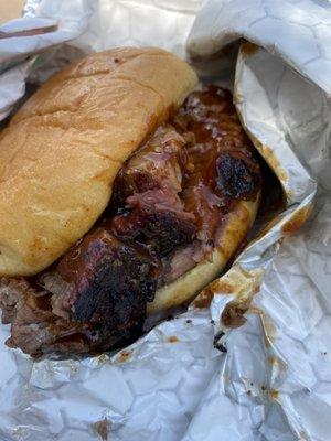 BBQ brisket sandwich