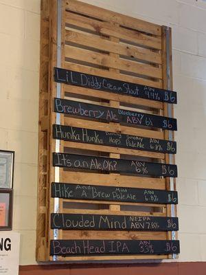 Full tap list on 6/14/20.