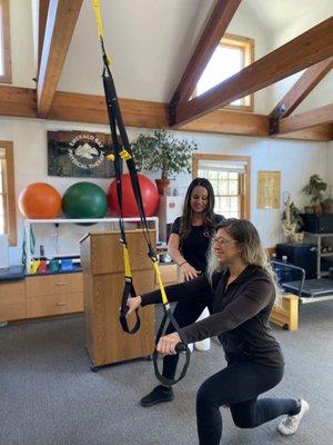 TRX suspension training with one-on-one instruction.