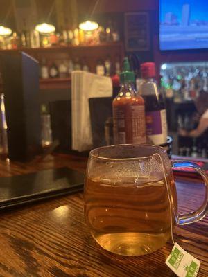 Green tea at the bar