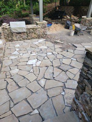 Work in progress to redo entire flagstone