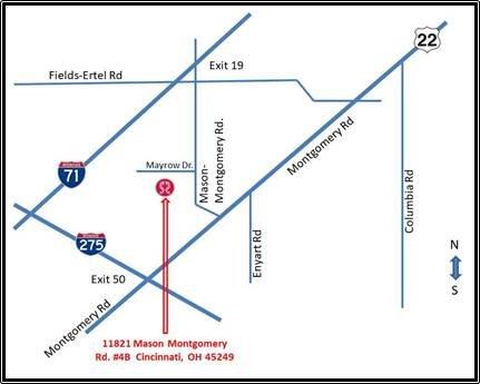 Just off of I-71 at Fields Ertel Exit #19  1.5 miles off of I-275 and Mason Montgomery Rd Exit #50