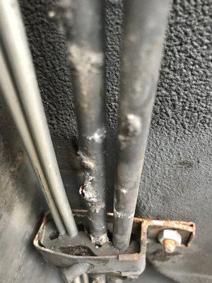 Corroded fuel lines I paid to have replaced, but never happened.