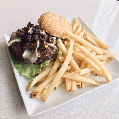 Mushroom Brie Burger