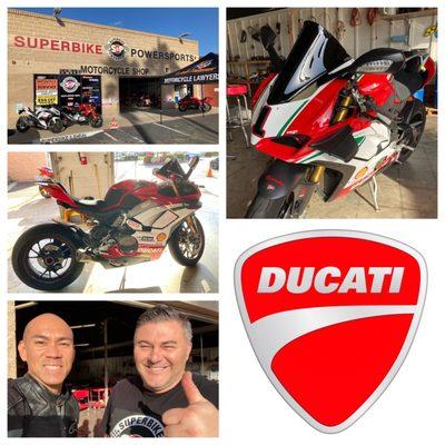 Drazen's personal motorcycle at his shop-a beautiful Ducati Panigale V4 Speciale. He's the owner, operator/mechanic and salesman too!