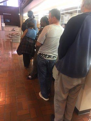 When there's 8 people in line for one teller! Ridiculous