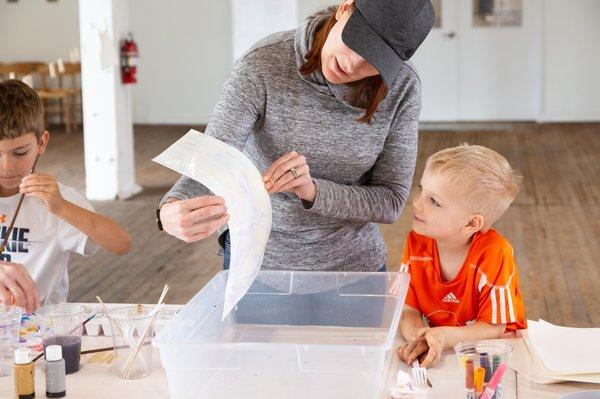 Children's Paper and Egg Marbling Workshop, April, 2019