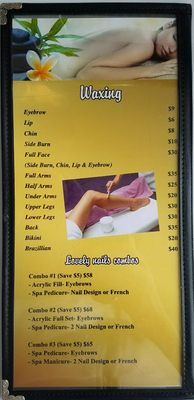 Price menu