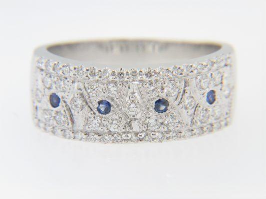 Sapphire and diamond ring