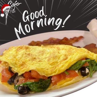 Many omelets to choose from or build your own