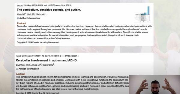 Some research Dr. Ryan uses to back up his claims. None support chiropractic treatment for ASD or ADHD.