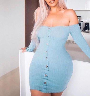 Sexy Off Shoulder Women Dress Slim Bodycon