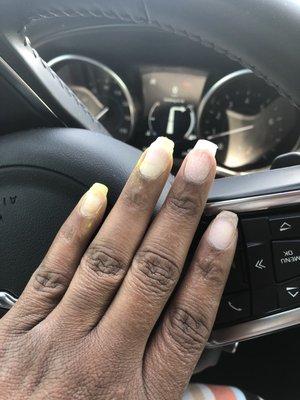 How nails looked after leaving salon