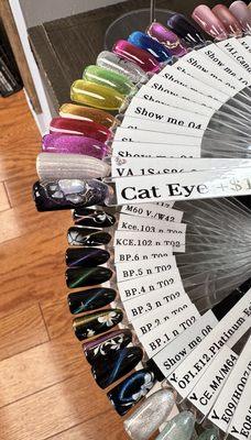 Cat eye gel colors