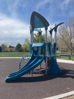 Smaller playground equipment for younger kids