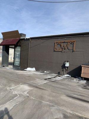 Entrance to store through back of the building