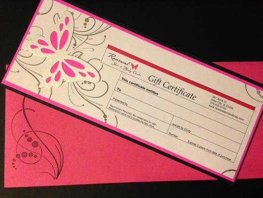 Give the gift of great skin! Gift certificates are customized for each client.