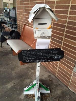 Poetry Box outside Urban Suburban