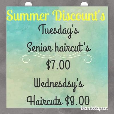 Summer Special!  Give Mom or grand Mama a summer haircut!