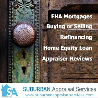 Suburban Appraisal Services provides expert, honest, appraisals of your property to ensure you receive the fairest market value.