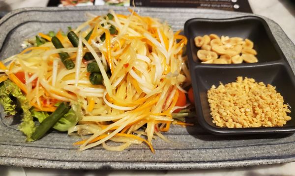 Papaya Salad with peanuts on the side