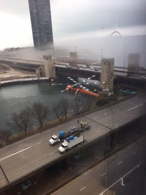 Busy morning on the Chicago River.