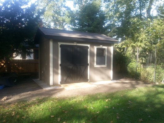 A satisfied customers beautiful Weaver Barn. They had delivered unpainted and choose their own color to paint it. You can do the same!