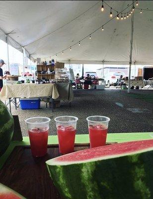 Watermelon Juice and fresh Watermelon to snack on!