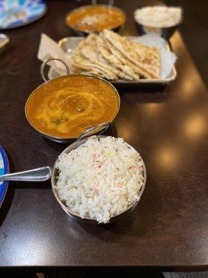 Mango curry bowl with lamb.