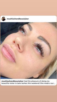 Beautiful open eye lashes For this beautiful woman