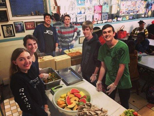 Feeding the homeless at God's Extended Hand