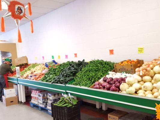 Produce section small but fresh