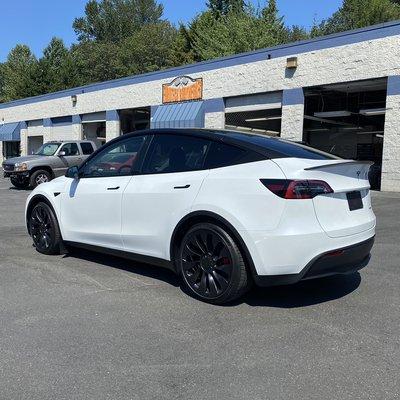 Tesla vinyl wrap, ceramic coating, and ppf