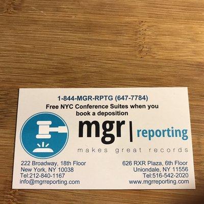 Mgr business card