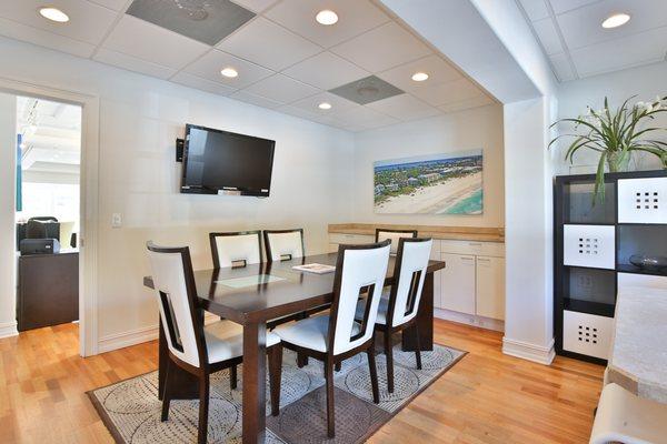 Conference Room in Michael Saunders & Company's Anna Maria Island Office. Anna Maria Island Florida Real Estate, Homes, Condos, and Lots.