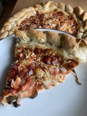 Dairy-Free Vegan Stuffed Pizza - I love the customization possibilities!