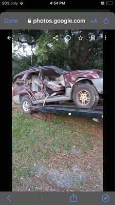 Donated vehicle to fire department for demo on jaws of life