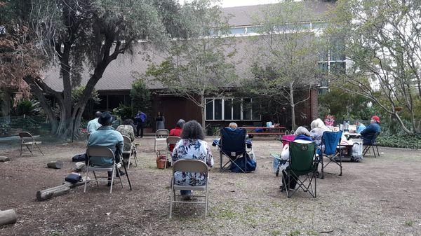 Sunday outdoor service during pandemic