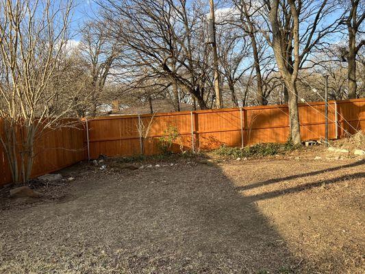 New fence