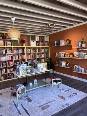 Welcoming space with a great selection of books for all.